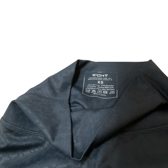 ECHT Women's Size XS Force Scrunch Leggings Back Rise Scrunched Seam 7/8 Length - Picture 7 of 9